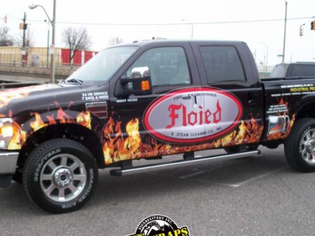 floied fire truck wrap