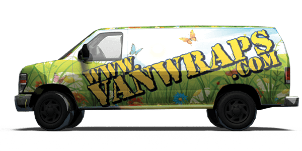 flower and landscaping company van wrap