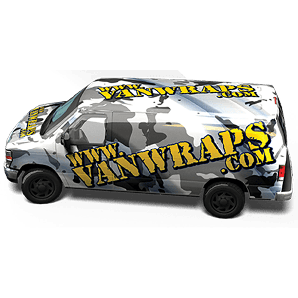 camo van wrap vinyl decals lettering graphics