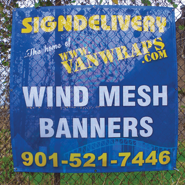 Under New Management Black MESH Windproof Fence Banner Sign