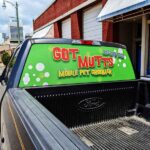 image of truck window wrap installed