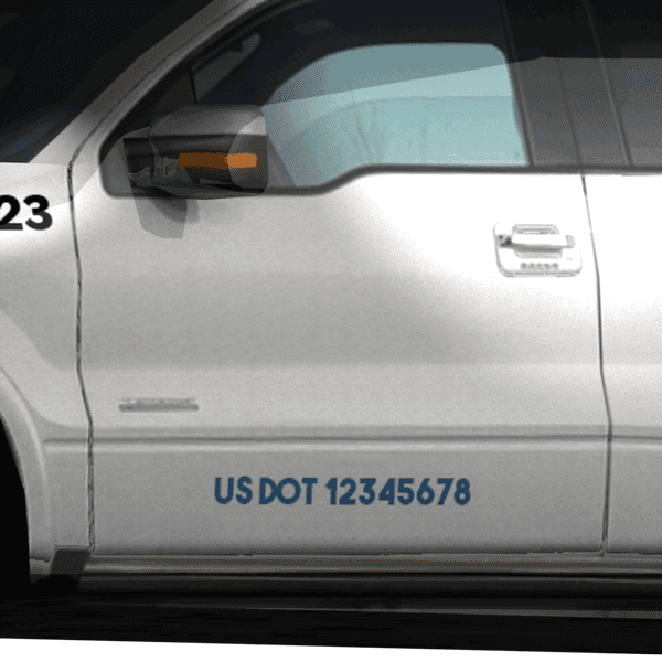 truck dot numbers stickers