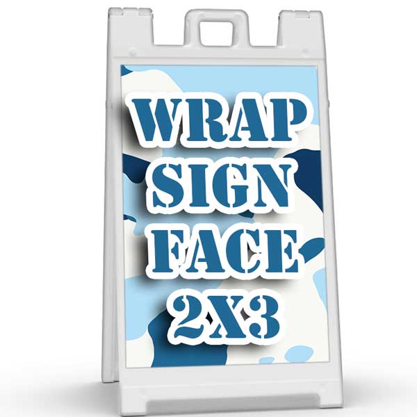 image of wrapping the face of a signicade sidewalk sign