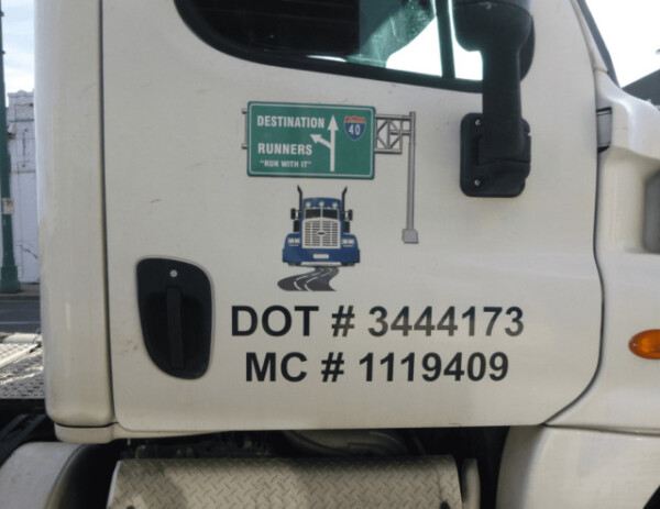semi truck logo decal us dot mc kyu numbers