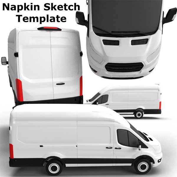 Van Wrap Design Template Napkin Sketch