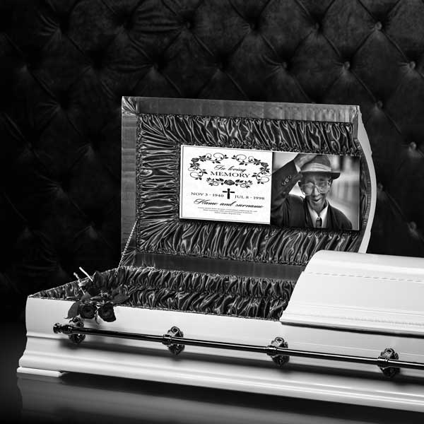 Custom Designed and Printed Head Board Panel Memorial Funeral Foam for Caskets