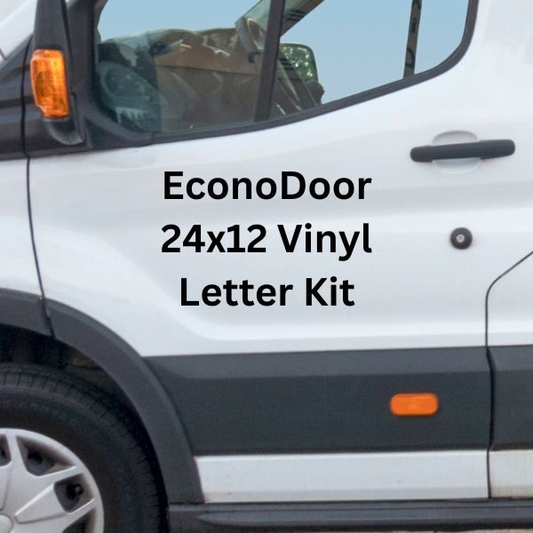 Econo Door Lettering Vinyl Decal Kit 24x12