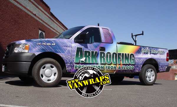 Ark Roofing Truck Wrap 1