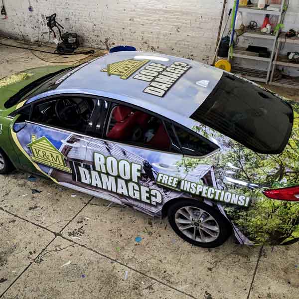 Ford Fusion Car Wrap Roofing Company
